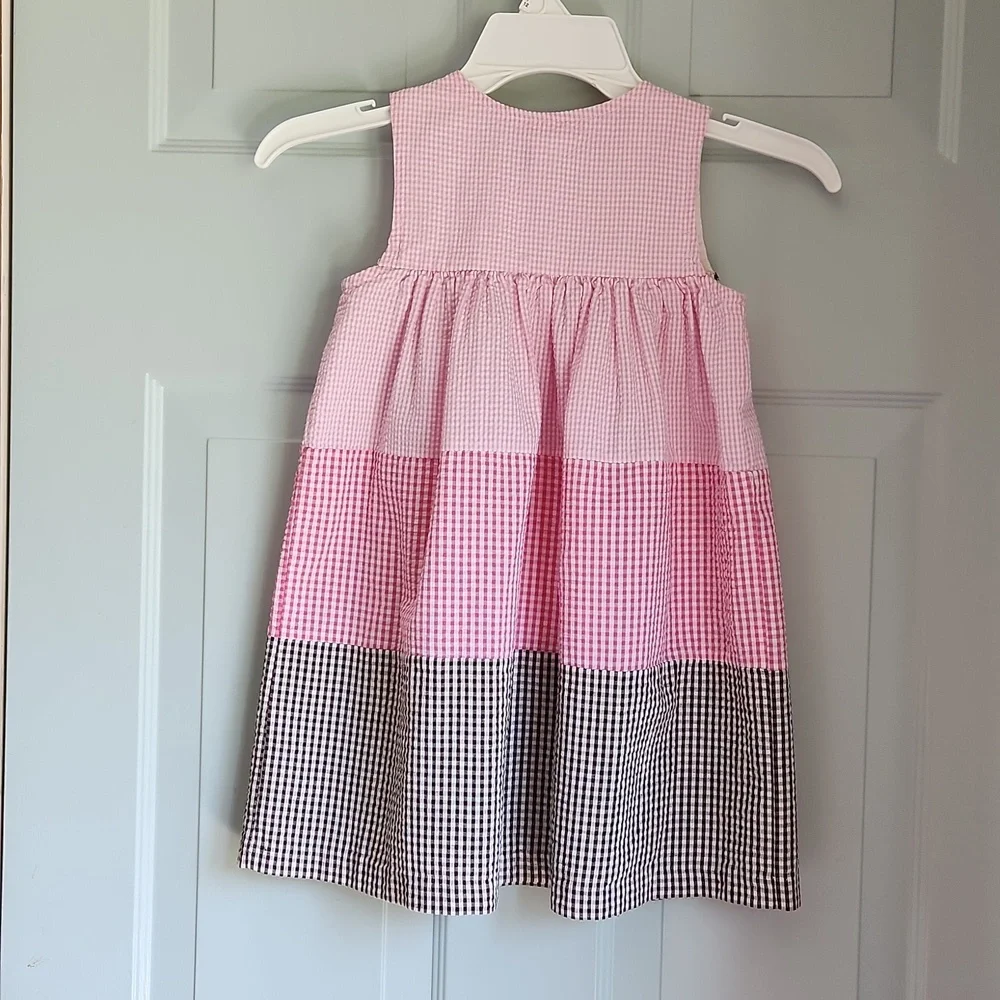Rare, Too!, Girl's, Sz 4T, Pink & White +Br &White Gingham w 4 Appliques - Picture 8 of 10
